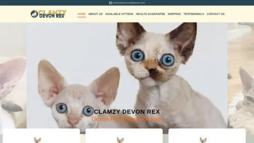 A screenshot of Clamzydevonrex.com