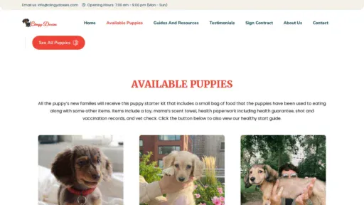 A screenshot of Clingydoxies.com