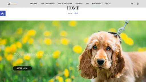 A screenshot of Cockerspanielnearme.com