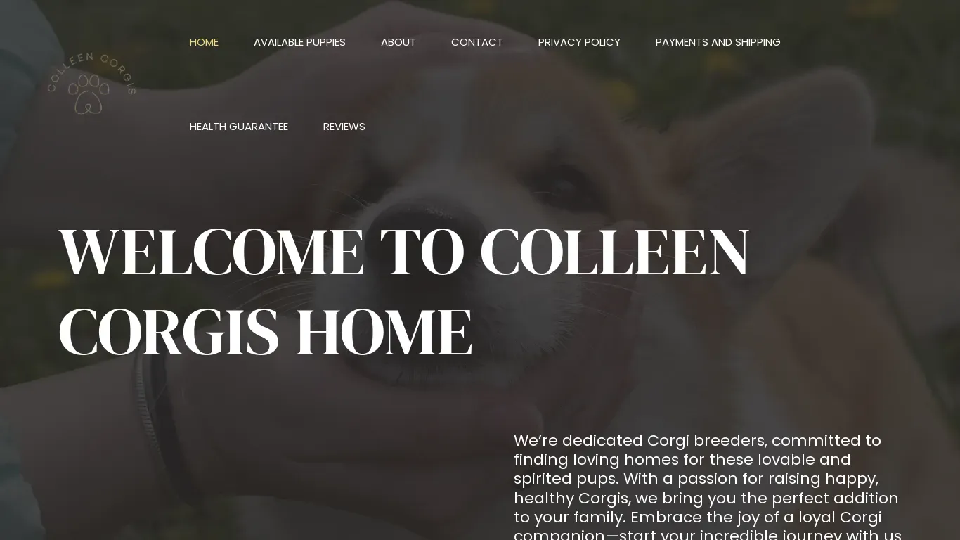 is colleencorgishome.com legit? screenshot