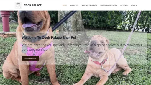 A screenshot of Cookpalacesharpei.us