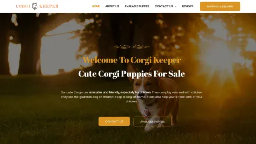 A screenshot of Corgikeeper.com