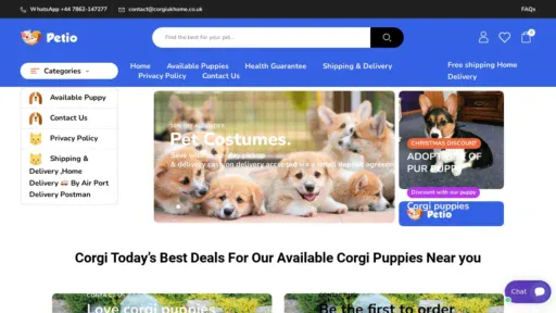 A screenshot of Corgiukhome.co.uk