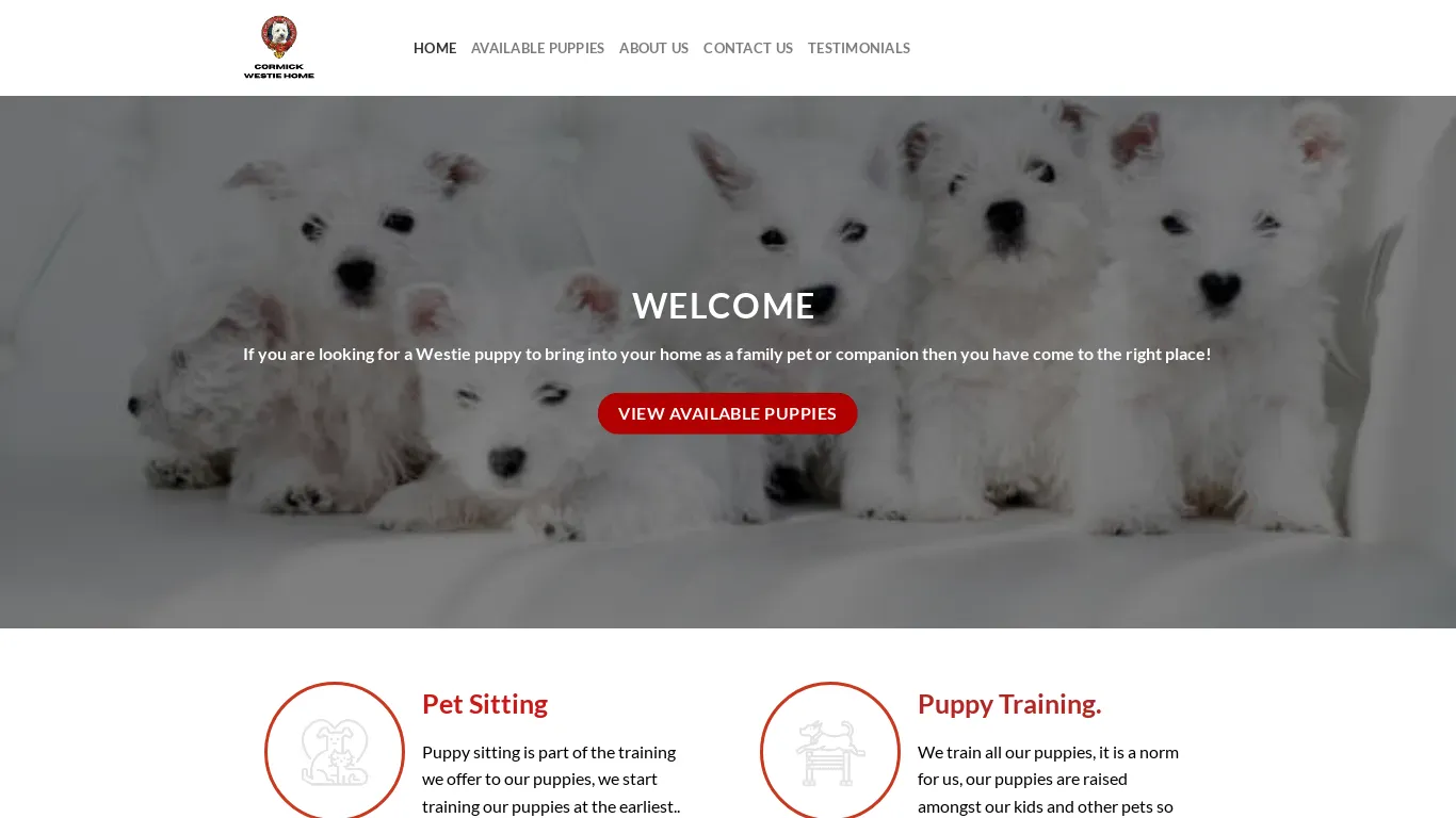 is Cormick Westie Home – cormickwestiehome legit? screenshot