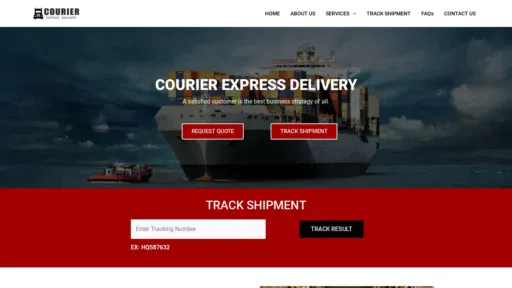 A screenshot of Courierexpressdelivery.com