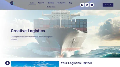 A screenshot of Creative-logistics.net