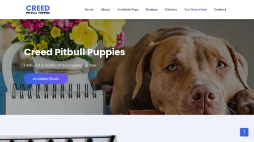 A screenshot of Creedpitbullpuppies.com