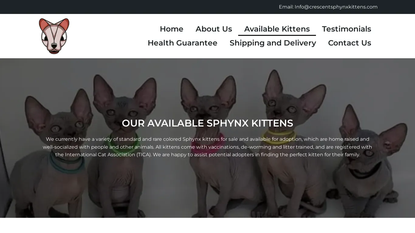 is crescentsphynxkittens.com legit? screenshot