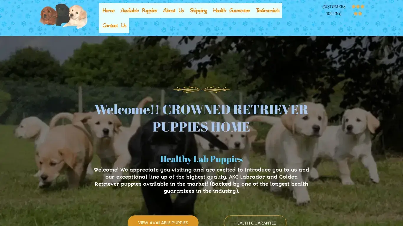 is Home - Crowned Retriever Puppies Home legit? screenshot