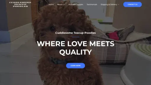 A screenshot of Cuddlesomepoodles.com