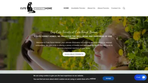 A screenshot of Cutefarretshome.com