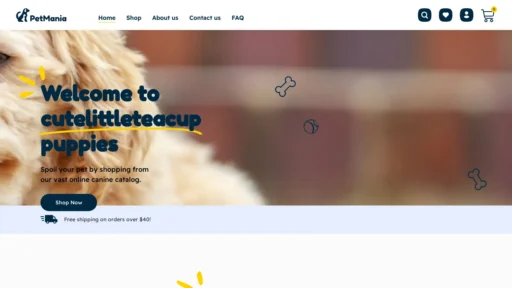 A screenshot of Cutelittleteacuppuppies.com
