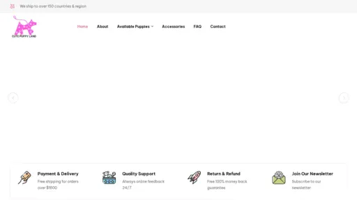A screenshot of Cutepuppyland.com