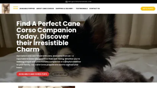 A screenshot of Cutepupsforever.com