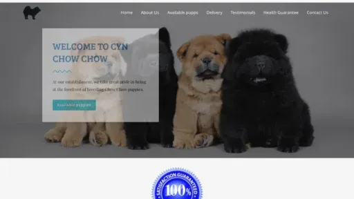 A screenshot of Cynchowchow.com