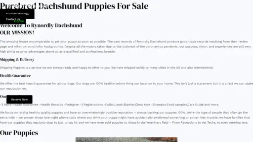 A screenshot of Dachshundrynordly.com