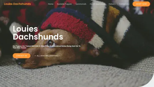 A screenshot of Dachshundslouies.com