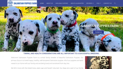 A screenshot of Dalmatianpuppiesfarm.com