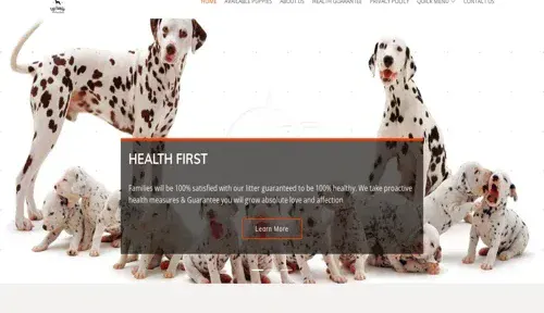 A screenshot of Genlanfamilystbernard.com