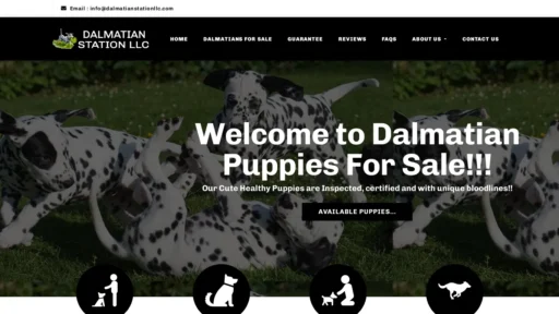 A screenshot of Dalmatianstationllc.com