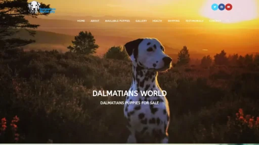 A screenshot of Dalmatianworldpty.com