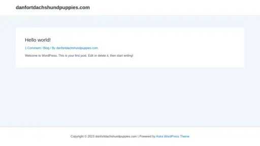 A screenshot of Danfortdachshundpuppies.com