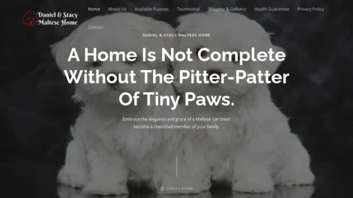 A screenshot of Danielandstacymaltesehome.com