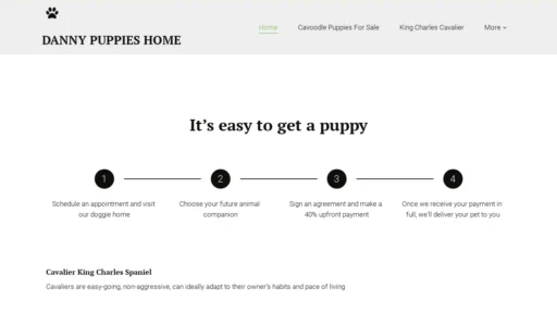 A screenshot of Dannypuppieshome.online