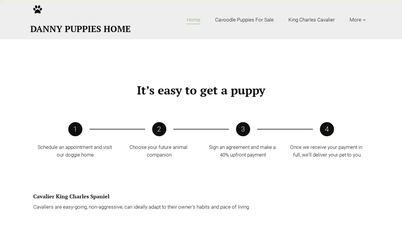 is dannypuppieshome.online legit? screenshot