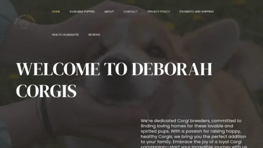 A screenshot of Deborahcorgis.com