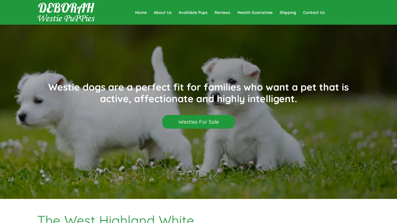 is deborahwestiepuppies.com legit? screenshot