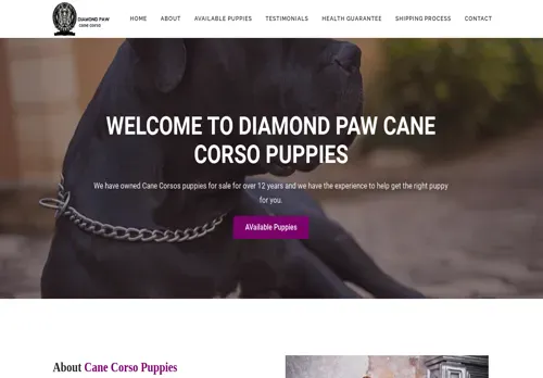 is diamondpawcanecorso.com legit? screenshot