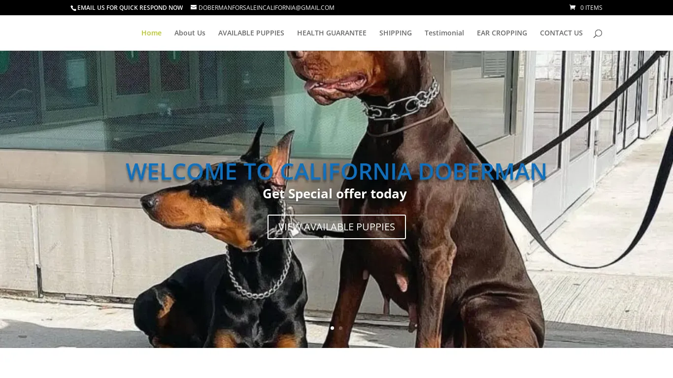is dobermanforsaleincalifornia.shop legit? screenshot