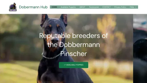 A screenshot of Dobermannshophub.com