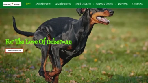 A screenshot of Dobermanstation.com