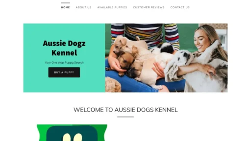 A screenshot of Dogzkennel.com