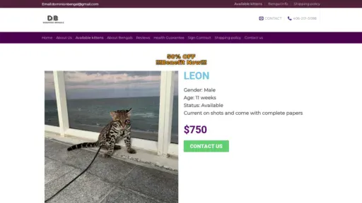 A screenshot of Dominionbengal.com