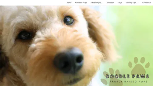 A screenshot of Doodlepawspups.com