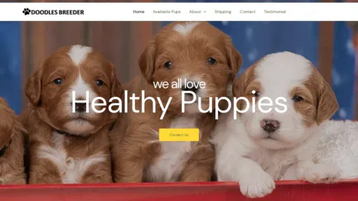 A screenshot of Doodlesbreeder.com