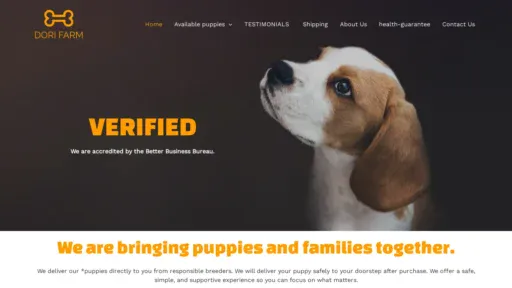 A screenshot of Dorispuppiesfarm.krdes.net.in