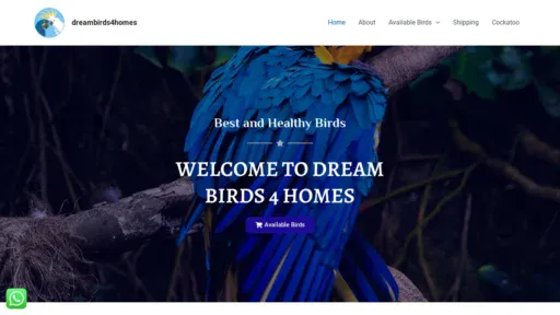 A screenshot of Dreambirds4homes.com