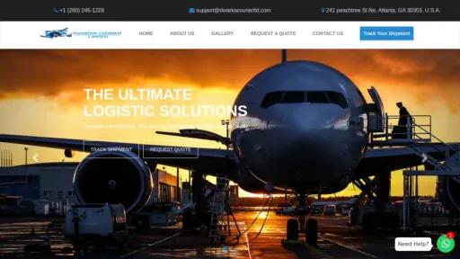A screenshot of Dwarkacourierltd.online