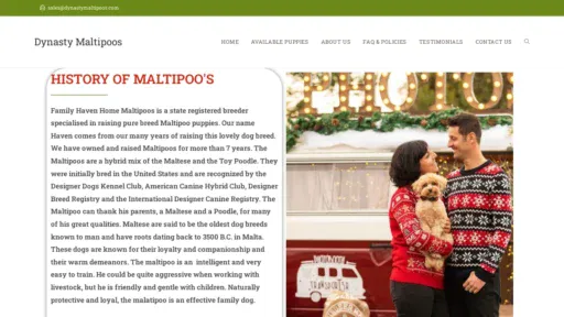 A screenshot of Dynastymaltipoos.com