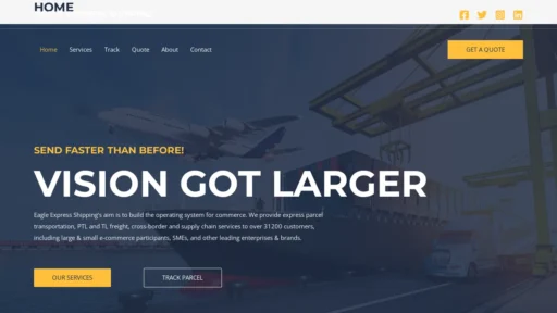 A screenshot of Eagleexpressshipping.net