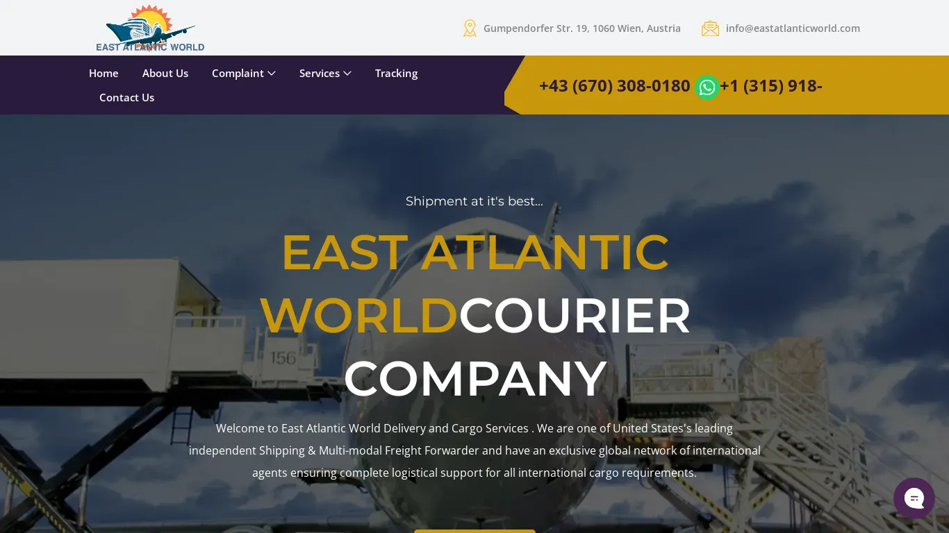 A screenshot of Eastatlanticworld.com