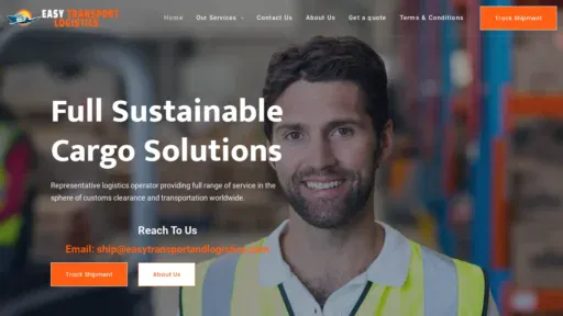 A screenshot of Easytransportandlogistic.com