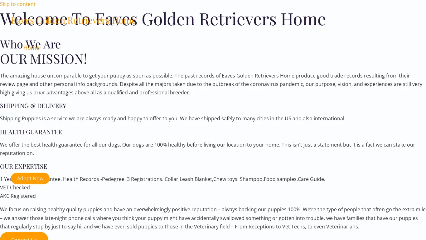 is eavesgoldenretrievershome.com legit? screenshot