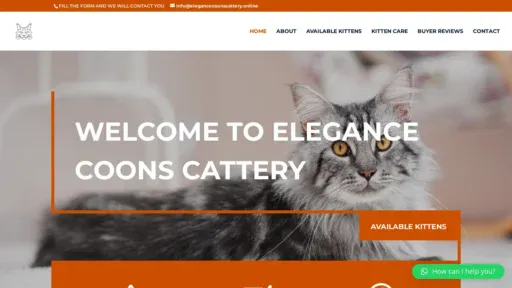 A screenshot of Elegancecoonscattery.online