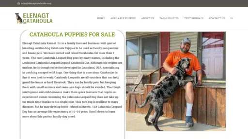 A screenshot of Elenagtcatahoula.com