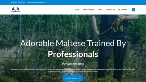 A screenshot of Ellamaltese.com